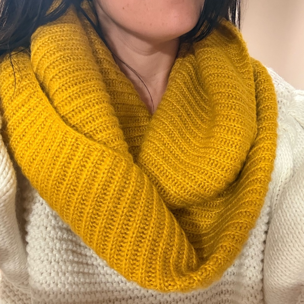 Dillards Mustard Yellow Knit Scarf